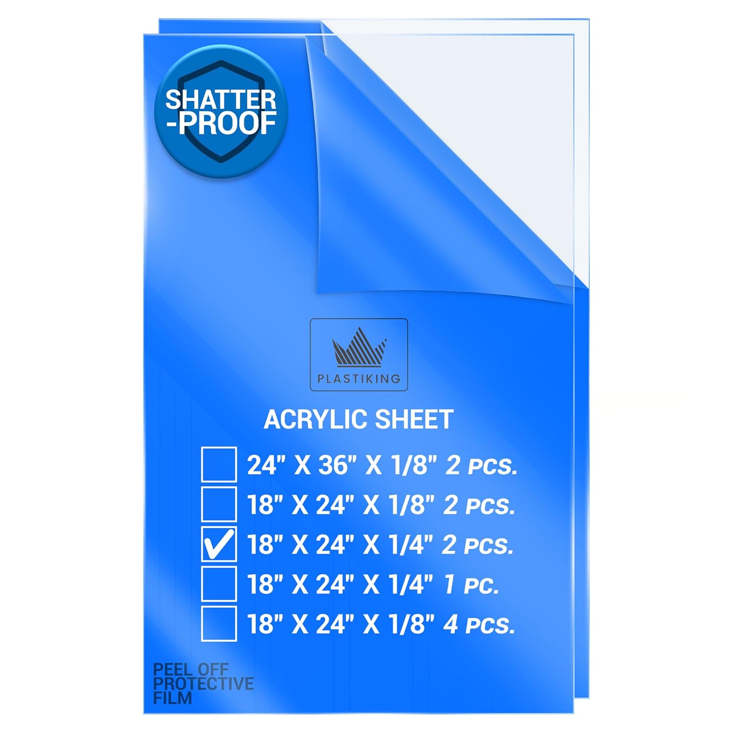 Plexiglass Acrylic Sheet Crystal Clear, Lightweight, Durable