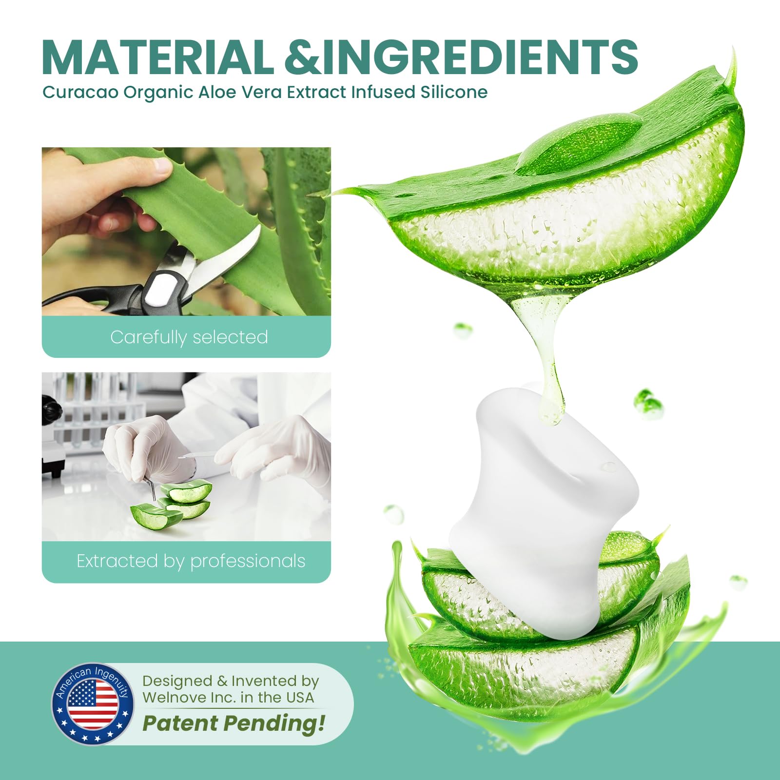 Welnove - Distanziatori per dita dei piedi in gel aggiornato - Confezione da 8 pezzi con estratto di Aloe Vera e silicone per raddrizzare le dita dei piedi sovrapposte(Multi-Size, Clear)