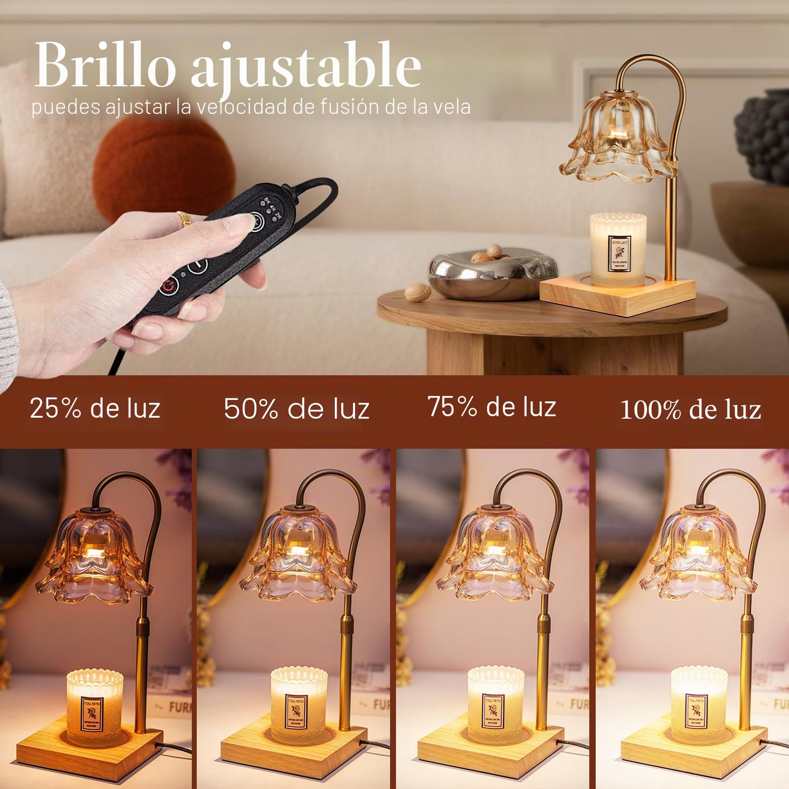 Candle Warmer Lamp Calentador de Velas: Candle Warmer Lámpara de Fragancia Eléctrica Lámpara de Vela Regalos para Mujeres Mejor Amiga