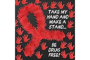 1000 Pcs Red Ribbon Week School Decorations