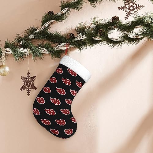 Miniatura 7 de POYOMUK Medias de Navidad con diseño de nube de anime para la familia, decoración de temporada de vacaciones, chimenea, colgante, fiesta de Navidad