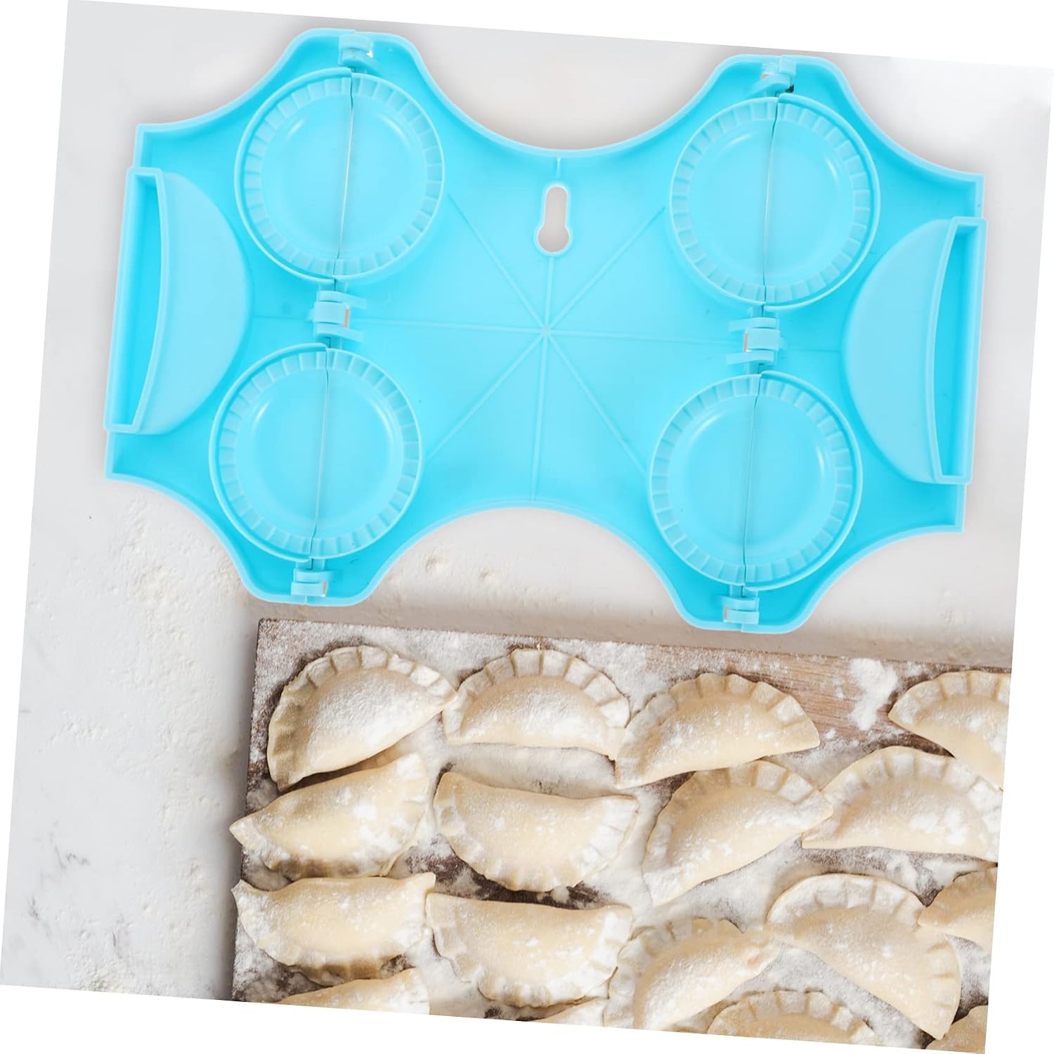 Blue PP Dumpling Skin Press Tool Set for Children, 4 Pack