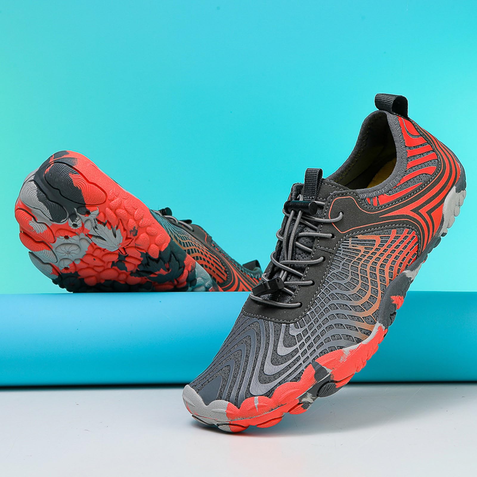 Scarpe Scoglio Uomo Scarpette da Scoglio Donna Spiaggia Barca Mare Lago Scarpine per Entrare in Acqua Trasparenti Ciabatte Fiume di Gomma Il Pelle Acquatiche Sassi 46 Shoes Plastica Trekking