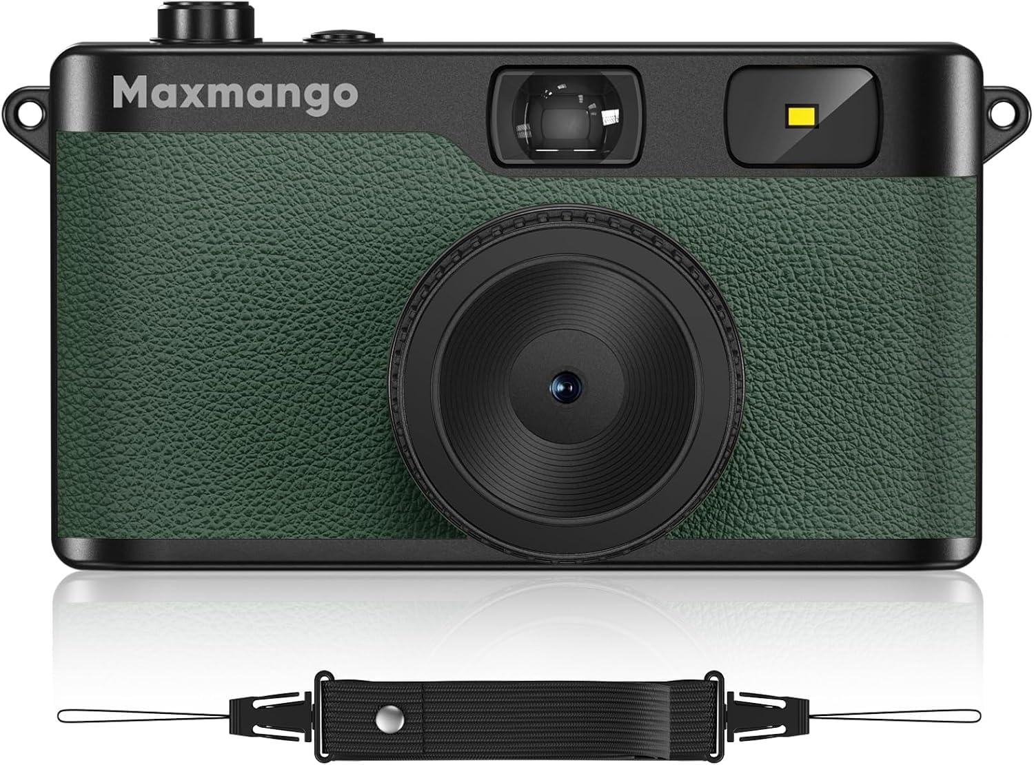 Maxmango D53 Cámara Digital de Estilo Retro sin Pantalla, 12 MP Filtros DIY, Cámara Digital compacta sin Pantalla con Tarjeta SD de 8 GB para 4000 Fotos (Verde)