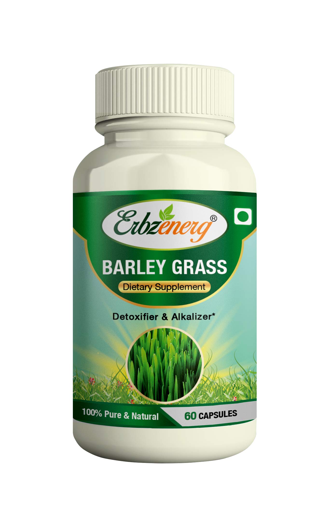 ERBZENERG® Organic Barley Grass (Hardeum vulgare) 60 Capsules (Pack of 1)-image-35