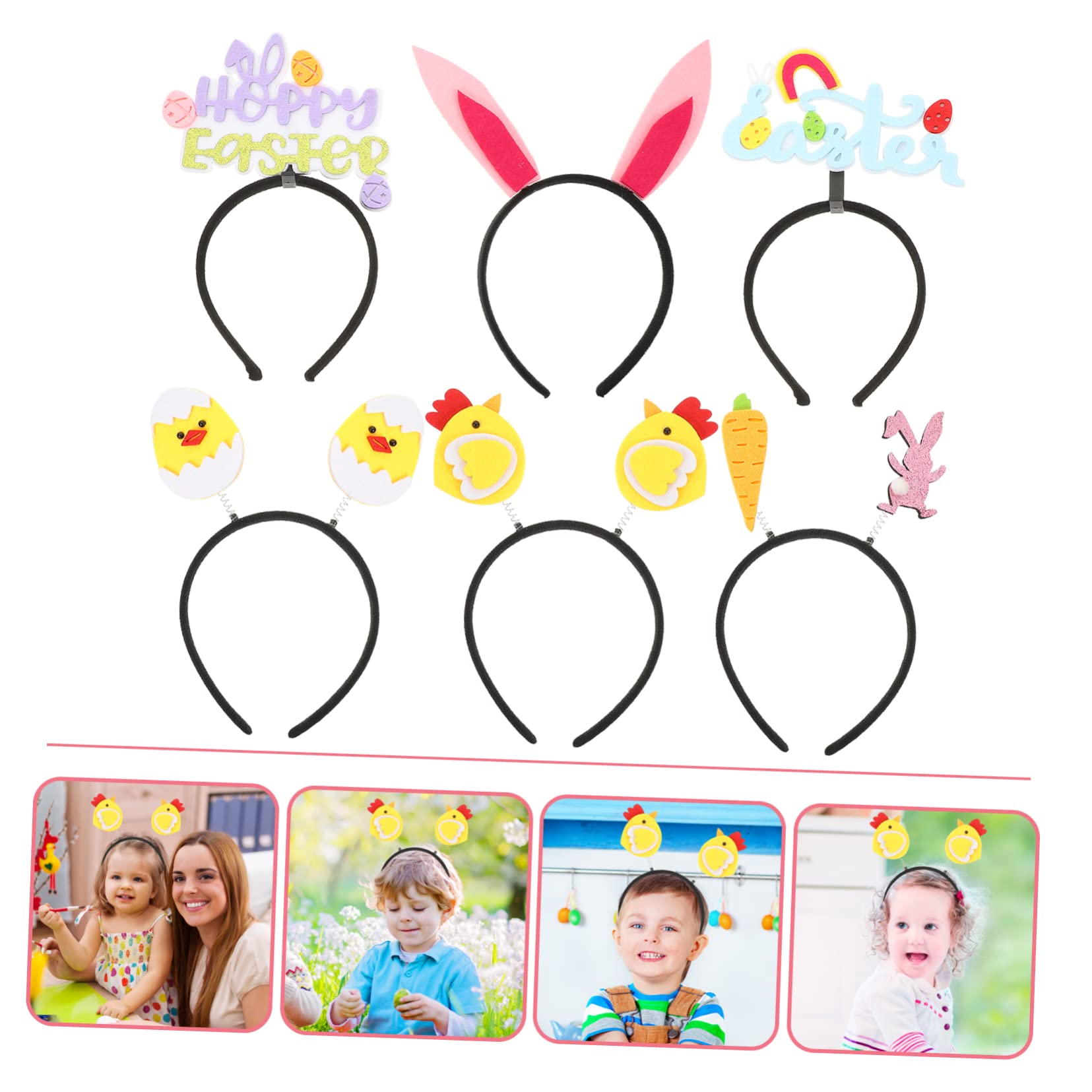 minkissy 12 pezzi fascia pasquale trucco fasce per capelli decorazione per capelli coniglietto accessori per capelli forniture per feste di Pasqua accessori per capelli fascia per donne accessori per