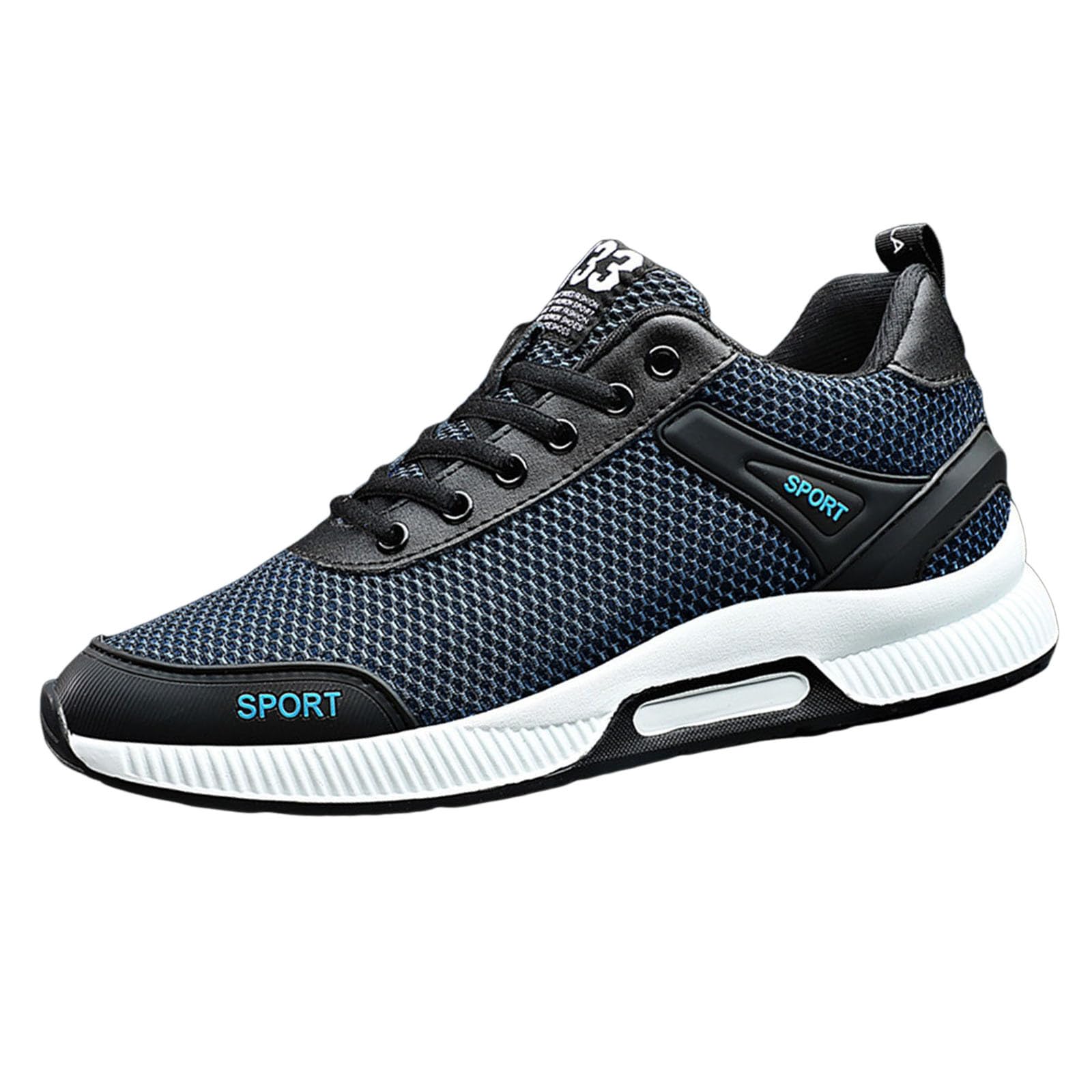 Generisch Zapatillas de correr para hombre con ajuste de altura integrado, material exterior de malla transpirable, diseño de cordones ligeros para un aumento de flotabilidad invisible, zapatos