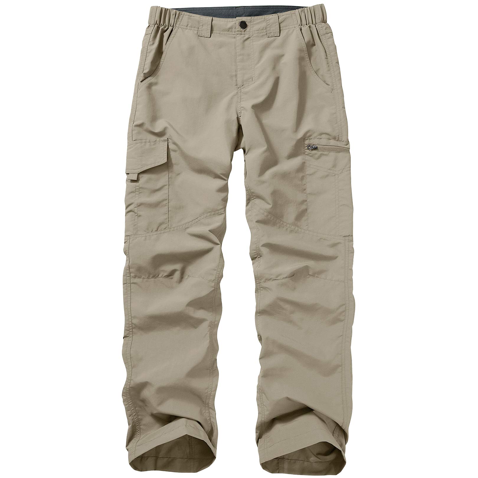 linlonMen's Outdoor Casual Quick Drying Lightweight Hiking Cargo Pants with 8 Pockets
