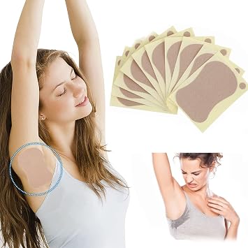 Underarm Sweat Pads, 10 PCS Self-adhesive Armpit Prevent Sweat Pads, Disposable Invisible Antiperspirant Sticker, Absorbent Sweat Armpits Perspiration Pads, Reduce Armpit Foot Sweat for Women Men Kids