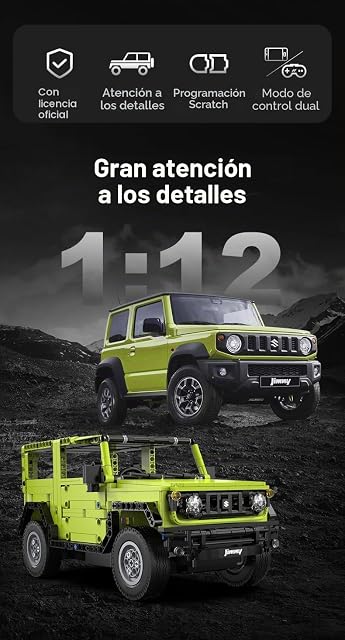 Foto 6 de 8 de CaDA Todoterreno Suzuki Jimny Verde Coche RC teledirigido 579 Piezas - Boques de construcción