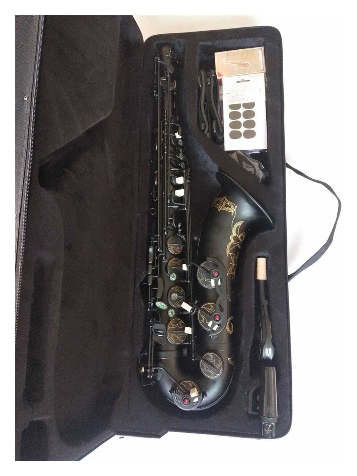 Strumento Musicale Nero Sassofono Tenor Black Strument Professionale Playing Tenor Sax Con Bocchino Kit principianti sax
