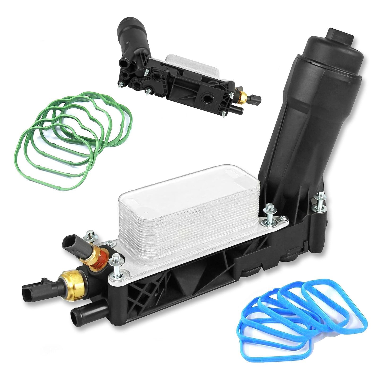 5184294AE Engine Oil Filter Housing Kit with 3.6 Oil Cooler Adapter Assembly for 2011 2012 2013 Chrysler 200 300 town&country Dodge Charger Grand