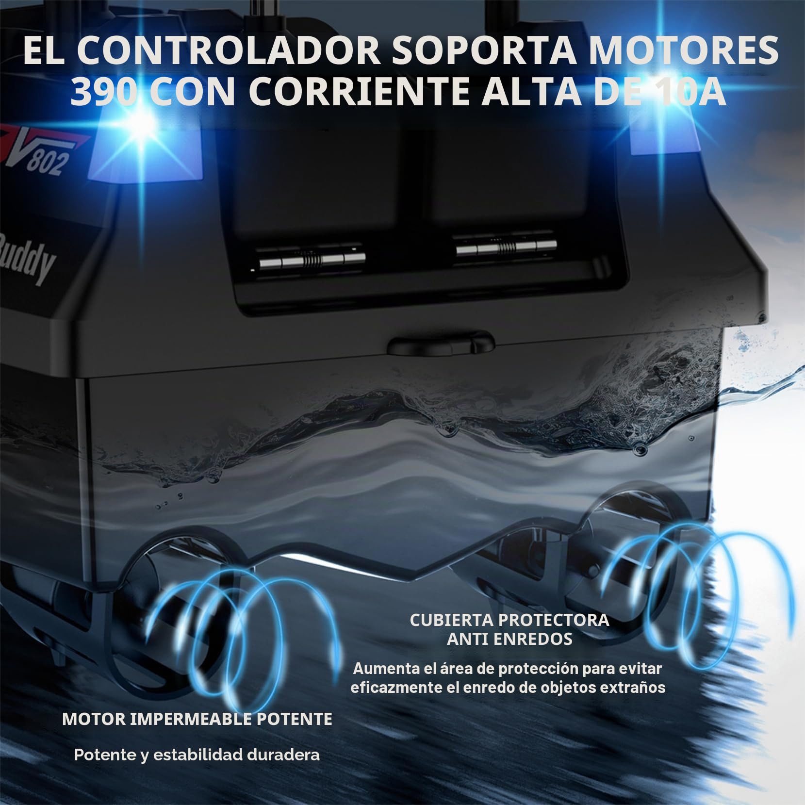 Cebo GPS de doble antena para pesca de carpas, alcance de 500 m, carga de 3 kg, 4 tolvas, barco teledirigido con funda