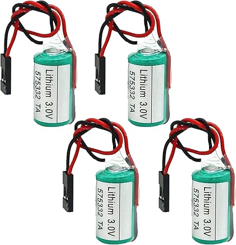 Paquete de 4 batería 575332TA 6FC5247-0AA18-0AA0 3V 950mAh no recargable para batería Siemens 810D 840D con enchufe