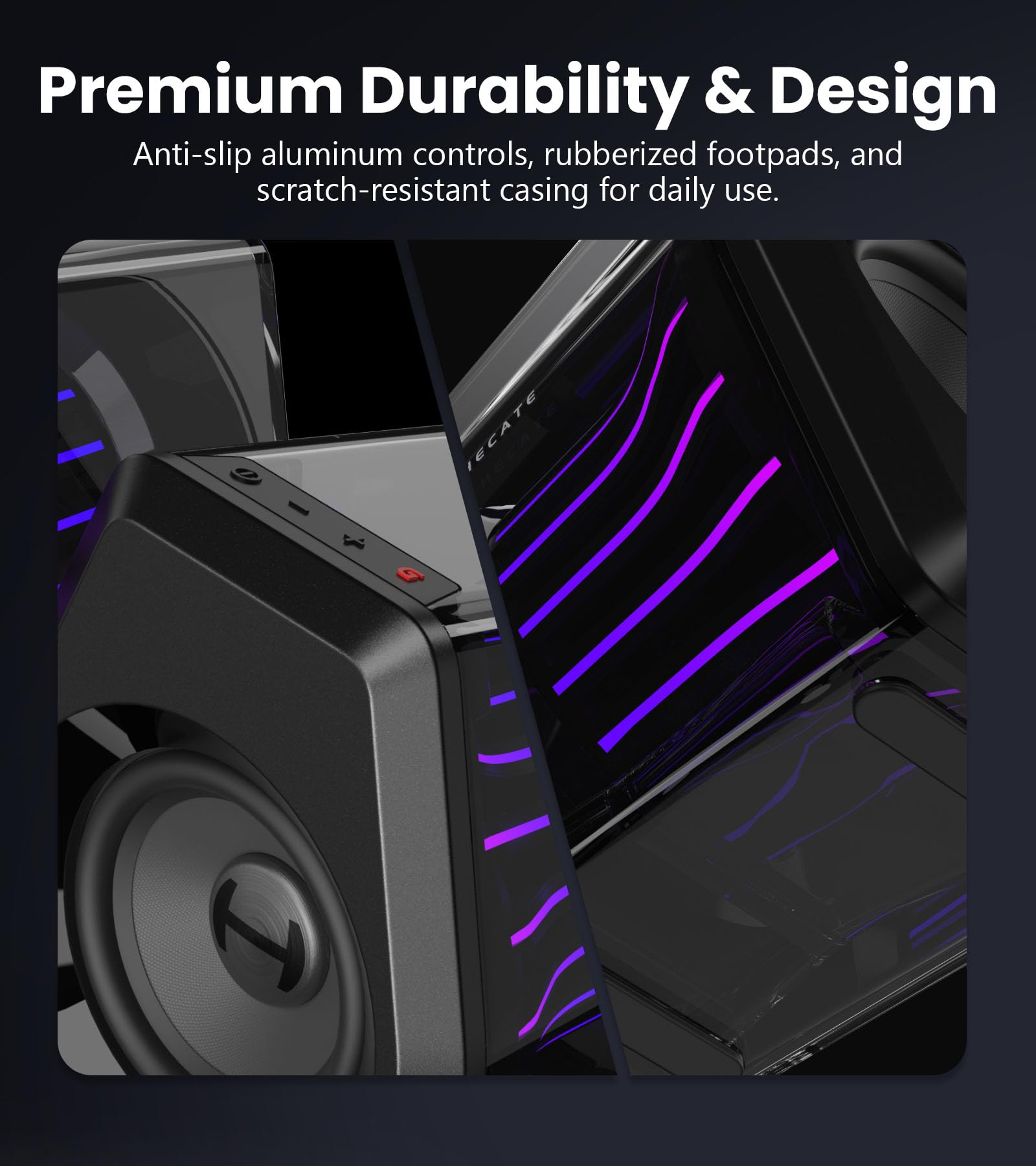 Edifier G2000 Pro-Enceintes PC Gaming 2.0(Peak 64W) avec Éclairage RGB TempoFlow™ 270°, Son Surround Virtuel 7.1-Bluetooth 5.4/USB-C/AUX-Compatible PC, PS5, Xbox, Mobile-Haut-parleurs Gamer-Blanc