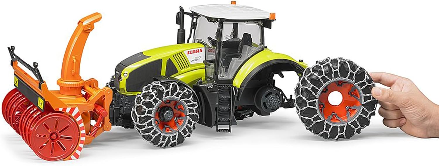 Bruder Claas Axion 950 with Snow Chains & Snow Blower