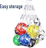 6 Balones Tamaño 5/4/3 para Entrenamiento y Partidos - Tamaño y Peso Oficial - Incluye Red de Transporte, Agujas, Bomba de Aire - Ideal para Jugadores Jóvenes y Adultos 6