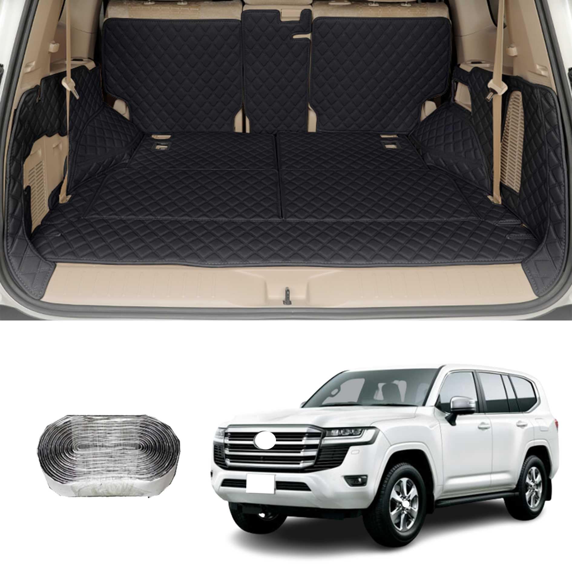 Amazon.co.jp: トヨタランドクルーザー300系 7人乗り トランクマット  