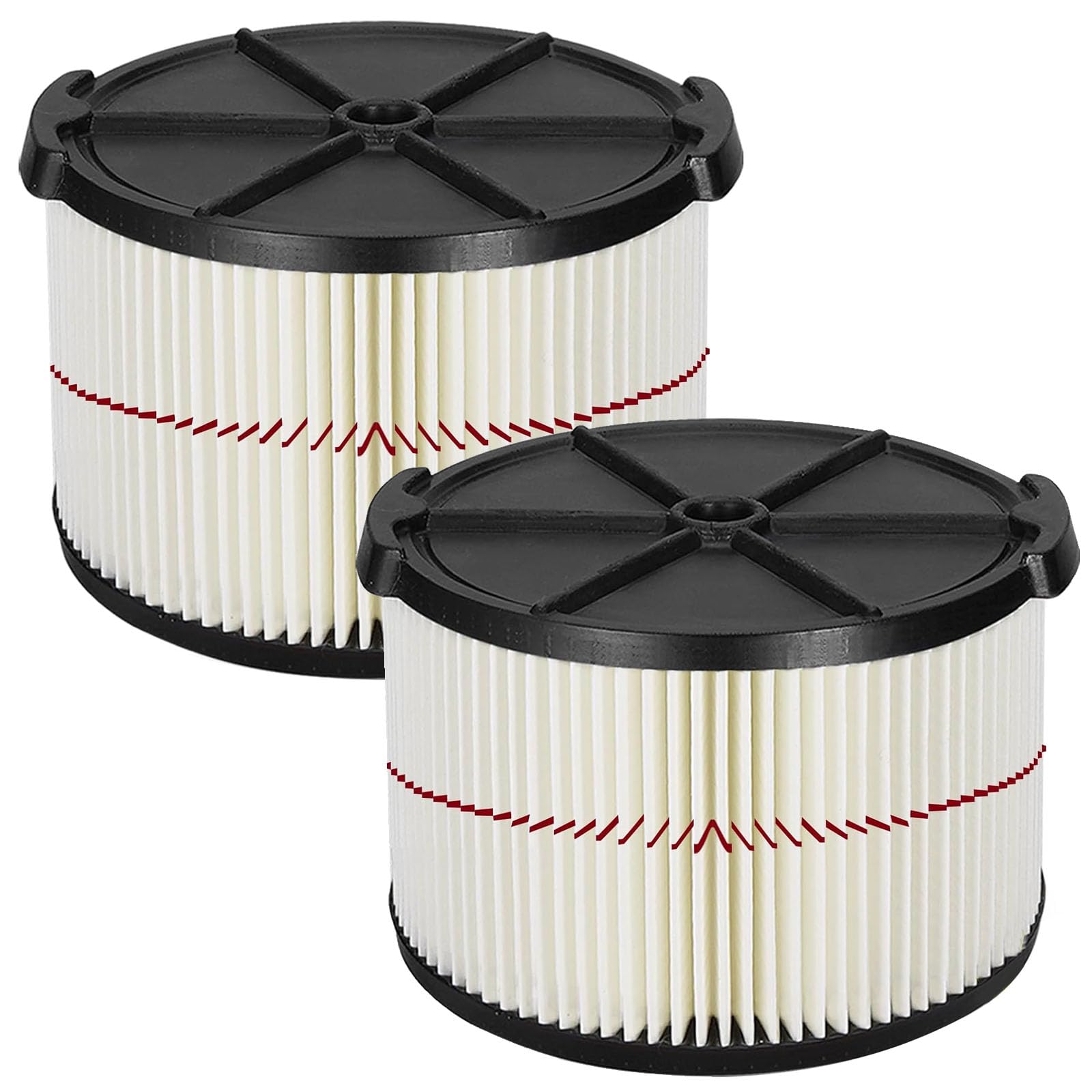 2 filtri 38741 adatti per aspirapolvere Craftsman da 3 e 4 galloni Wet/Dry, sostituisce filtro viola a strisce 1/2 altezza, parte # CMXZVBE38741 CMXEVBE17040