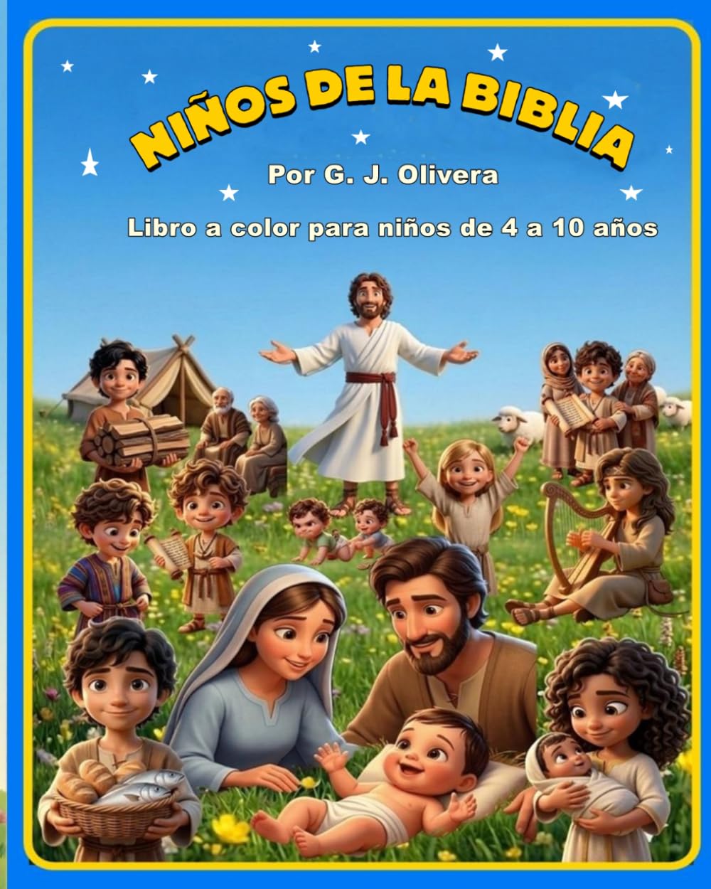 Niños de la Biblia: libro a color para niños de 4 a 10 años