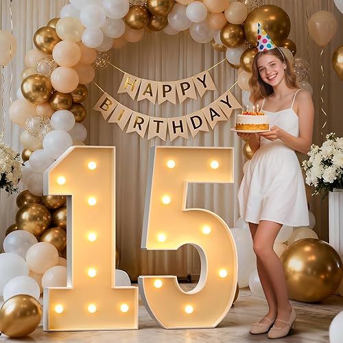 Miniatura 204 de Mixifox Letras V de marquesina de 3 pies, letras grandes iluminadas de 3 pies de alto con luces, letra de bebé grande para baby shower, boda