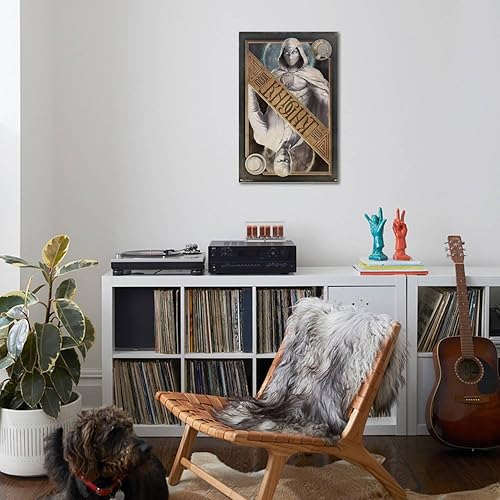 Miniatura 4 de Trends International Marvel Moon Knight - Póster de pared de tarjetas, 22.37 x 34.00 pulgadas, lienzo estirado