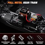 1/12 Sans pinceau RC Voitures pour adultes, Voiture de contrôle pour rapide Max 50 MPH 4X4 Courses à grande vitesse RC Buggy avec 3S 2200 mAh Batterie, rapide hors route RC Camion, adapté comme cadeau pour le rouge débutant
