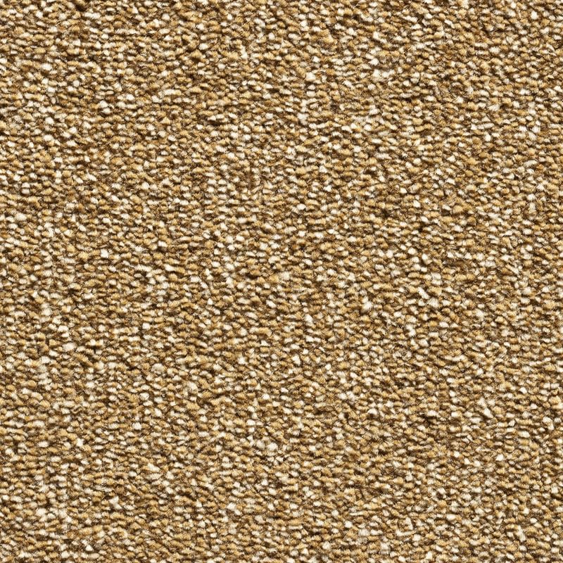Tuda Carpets | Serenity 17.5mm Deep Saxony Pile Carpet with Action Back, 19.5mm Total Height | Toasted Almond (350) - 5m x 2m (16ft4" x 6ft"6)