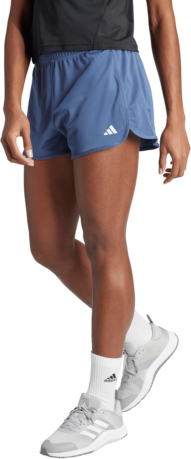 adidas Womens Pacer Essentials Knit High-Rise Shorts - Image 4