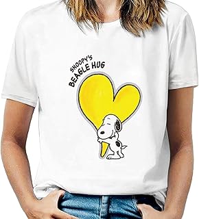 スヌーピー ハート Tシャツ 半袖 クルーネック 大きいサイズ シンプル キャラクター 肌着 プリントカジュアル レディース アニメ グッズ おしゃれ スヌーピー ハート Tシャツ 半袖 クルーネック 大きいサイズ シンプル キャラクター 肌着 プリントカジュアル レディース アニメ グッズ おしゃれ