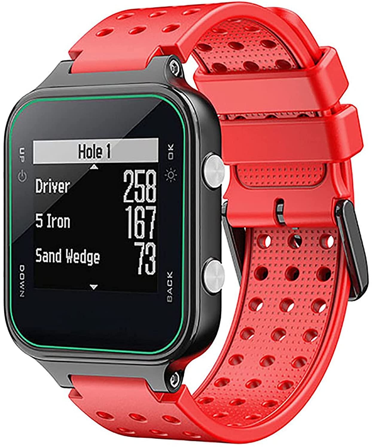 Shieranlee Watch Band Compatible with Garmin Approach S20 Strap/Approach S5 /Approach S6 /Forerunner 220 230 235 630 620 735 Silicone Watchbands