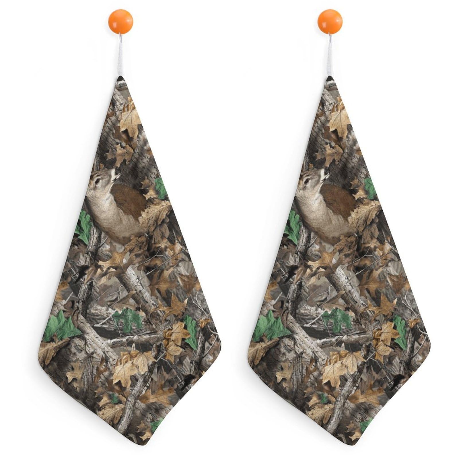 CGSBNGHA Camouflage Deer Hunting Hand Towel Hanging Face Towels Cleaning Cloths Handkerchief for Bathroom Kitchen