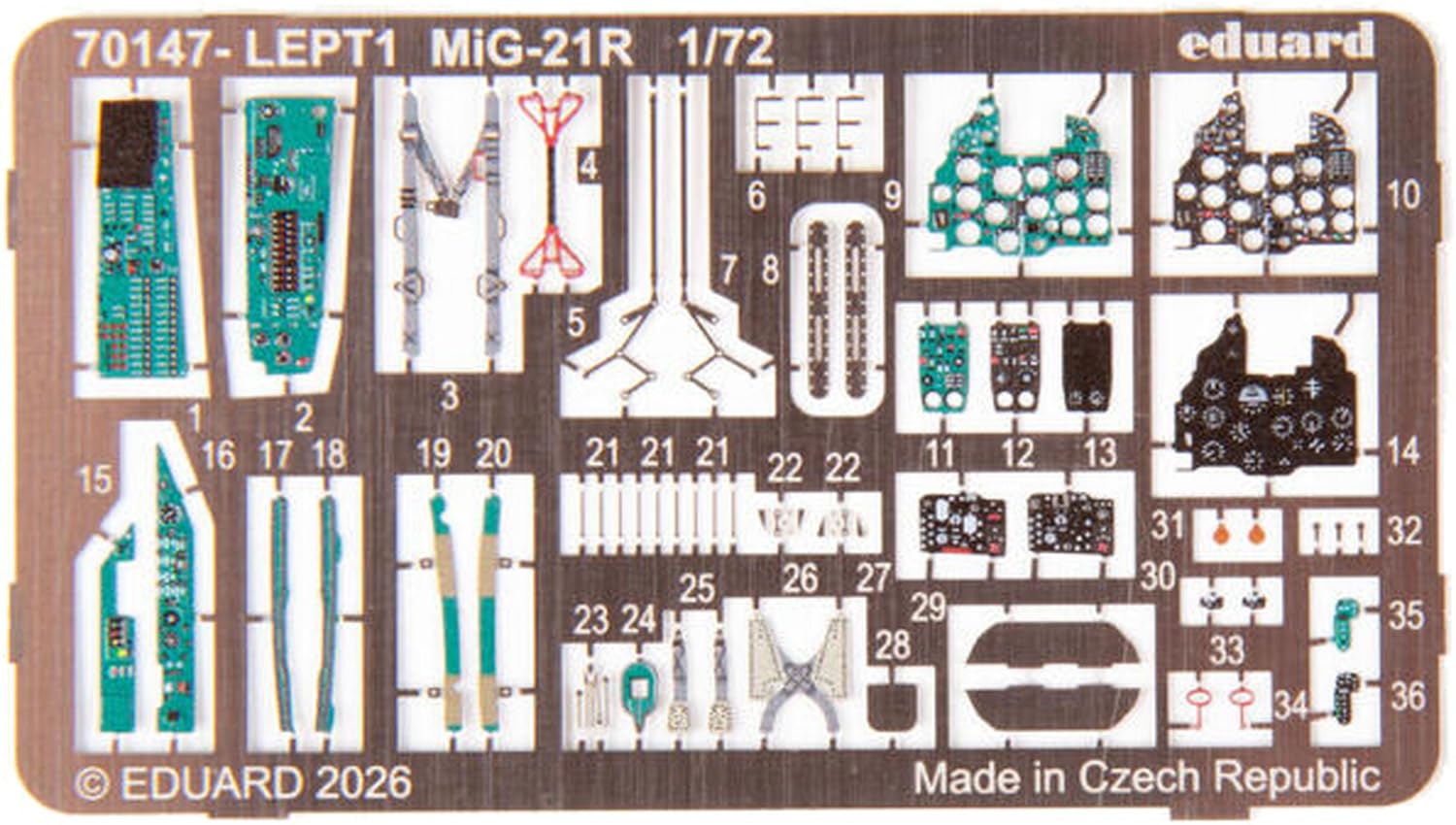 Edualdo 1/72 Profi Pack Repubblica Ceca MiG-21R Letto Pesce Plastica Modello EDU70147 (Aircraft)