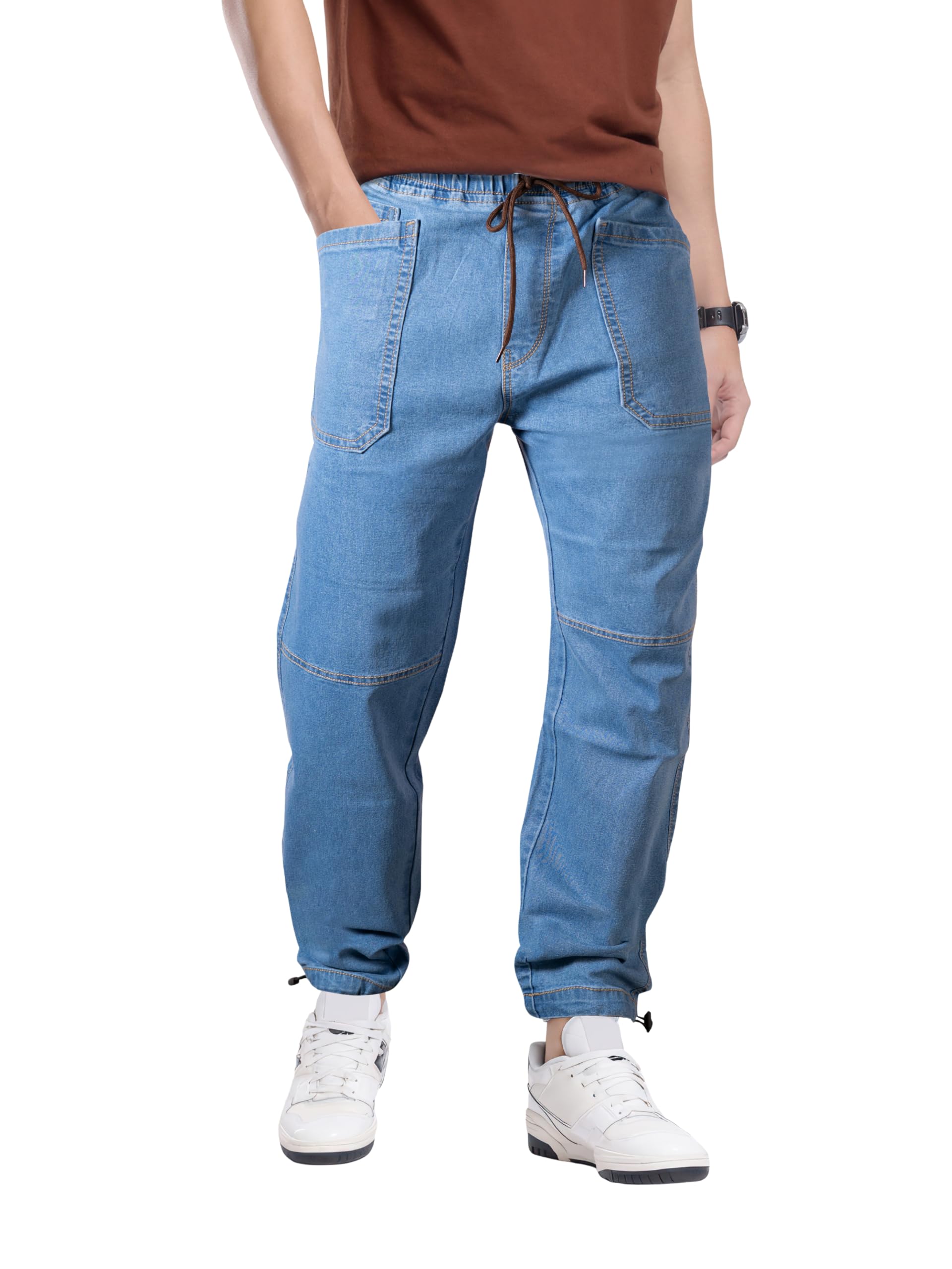 rig bone Men's Denim Jogger Jeans with Drawstring Waistband-picture-40