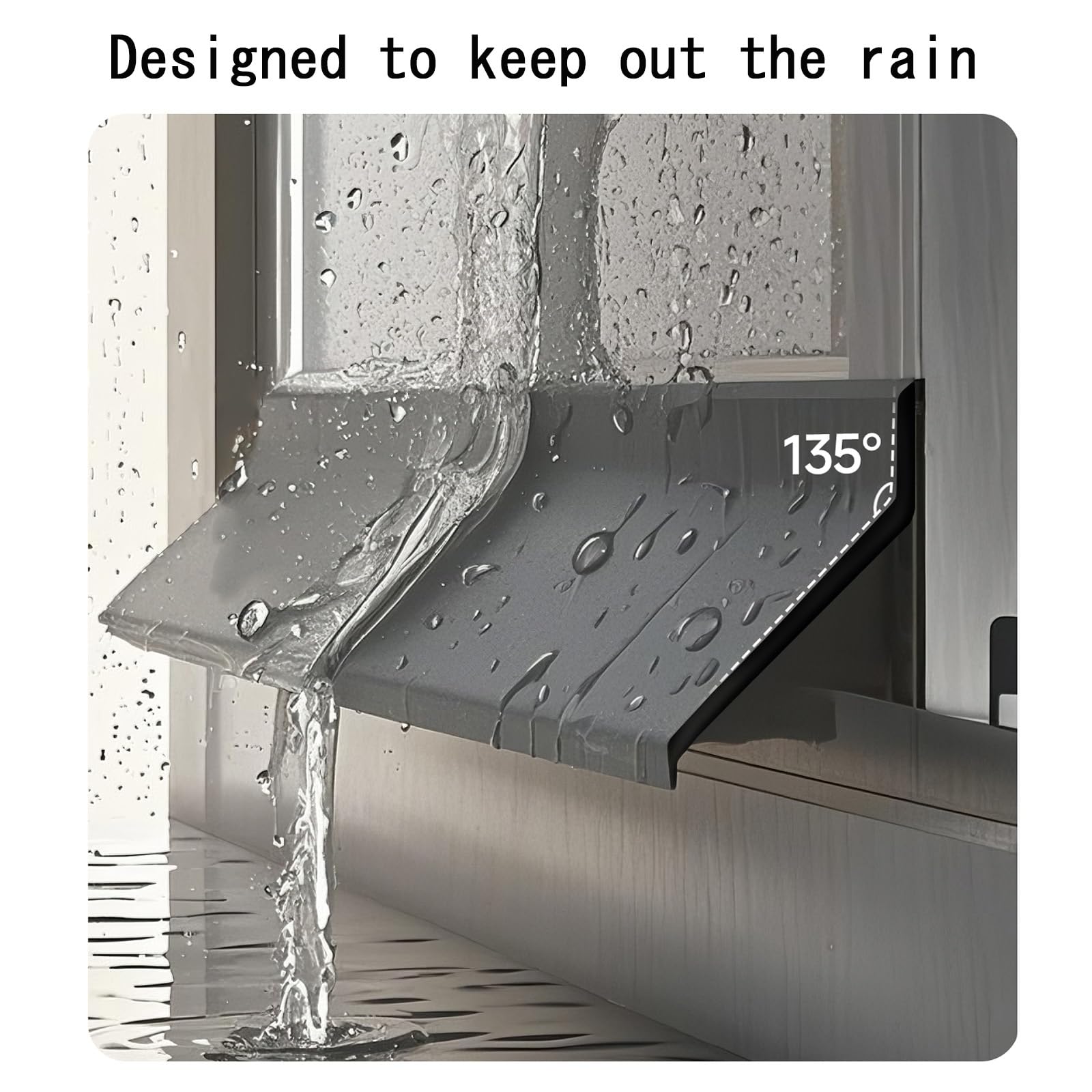 Joint d'étanchéité pour fenêtres - Barrière en Caoutchouc étanche de 6 m pour fenêtres coulissantes, empêche Les fuites d'eau de Pluie et Les refoulements, Facile à Installer (Noir, 6 m)