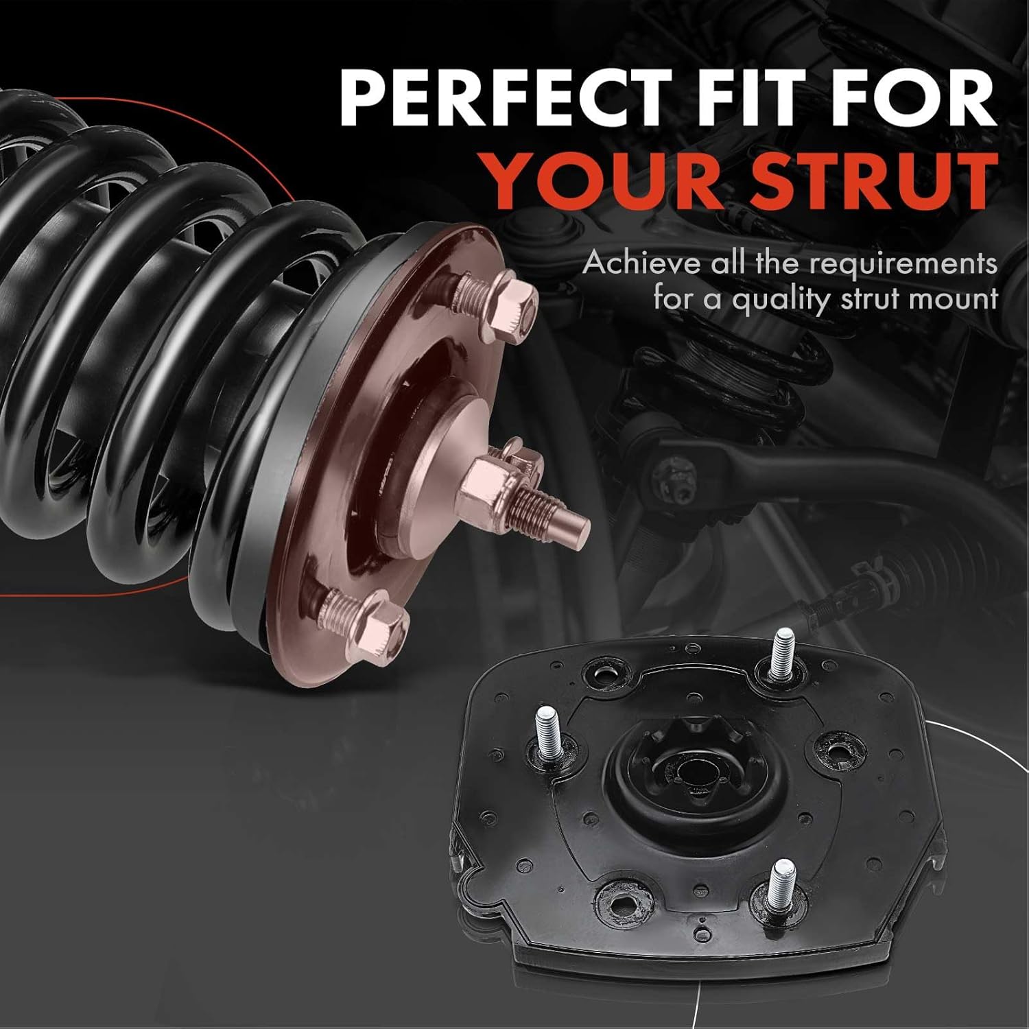 A-Premium Rear Left Suspension Strut Mount Compatible with Chevrolet Impala/Impala Limited Buick Lacrosse Century Pontiac Oldsmobile