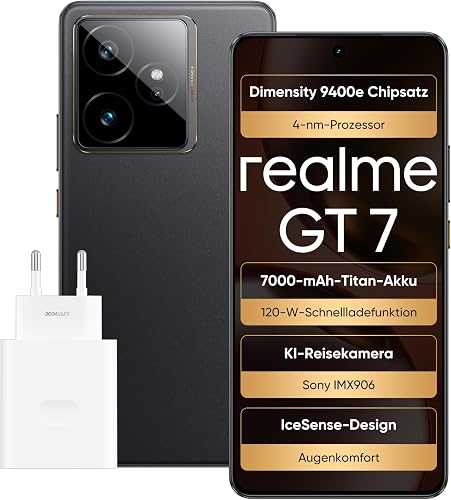 realme GT 7 Smartphone 12+256Go, Écran AMOLED 6,8", Puce …
