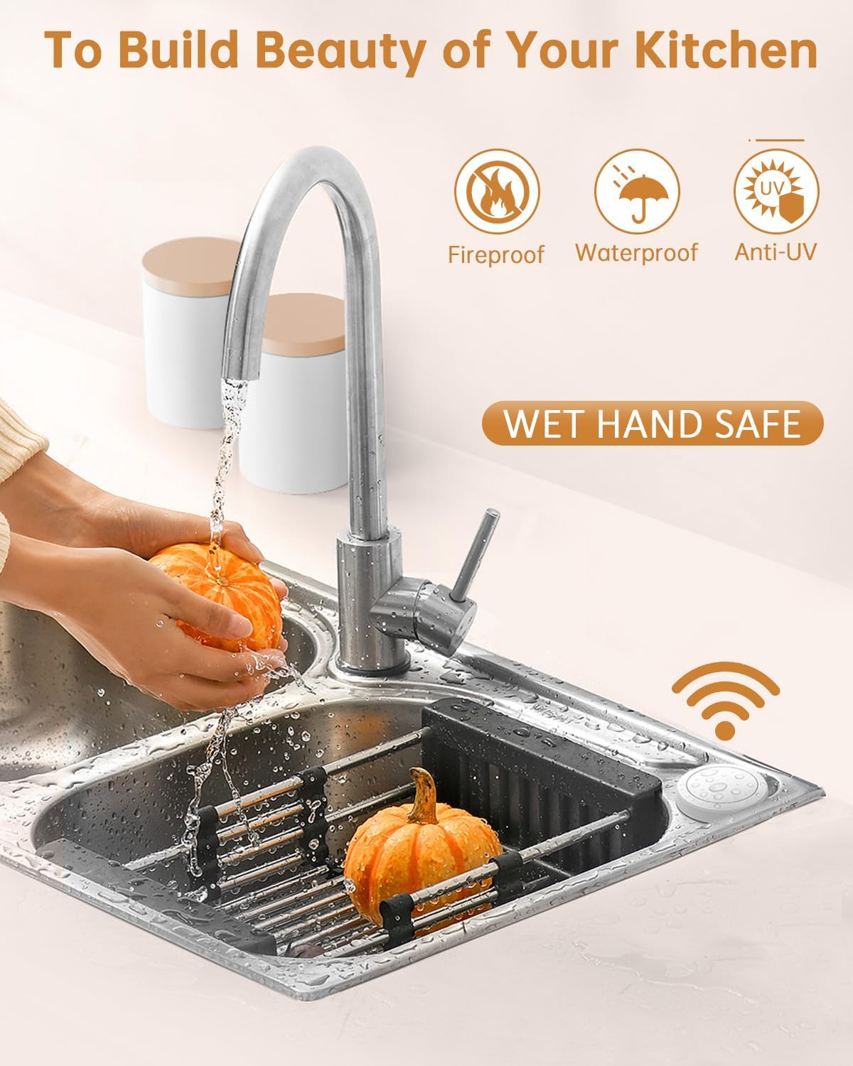 Garbage Disposal Switch Button Kit, No Wiring Needed Remote Switch Outlet, 15A/1500W,500ft RF Rang Remote Control Outlet for Light, Small Electrical Appliance