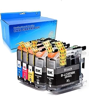 Colour-store Compatible LC201 LC203 XL LC203XL Ink Cartridge Replacement for Brother MFC-J480DW J485DW J4420DW J885DW J4620DW J460DW J5520DW J5620DW J680DW J880DW J5720DW J4120DW J4320DW Printer (2BK 1M 1Y 1C) 5PK