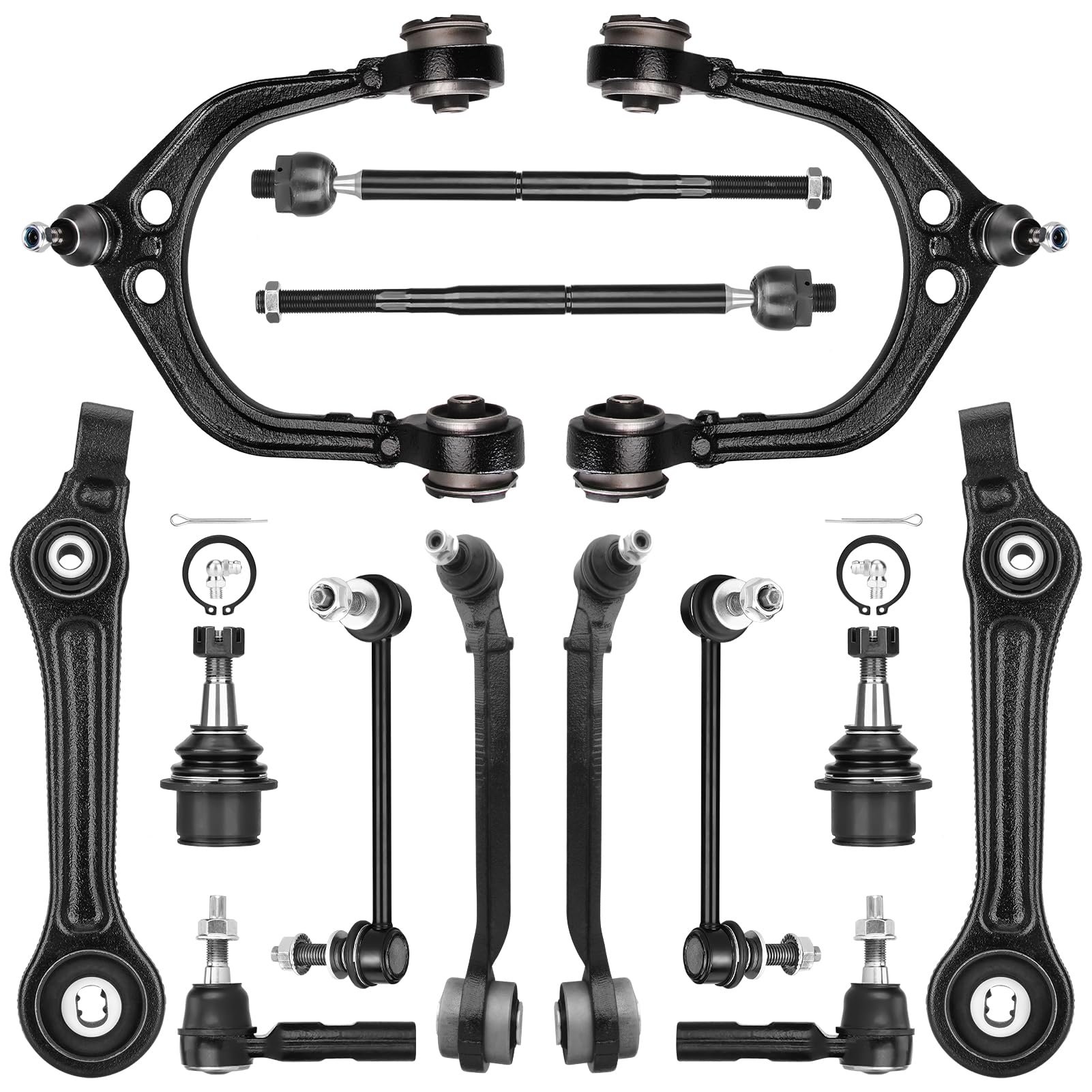 Photo 1 of (MISSING ARMS FOR PARTS/ MISSING)  Ball Joints for Chrysler 300 Dodge Challenger Charger Magnum 2WD RWD 2005-2010 | Suspension Kit Tie Rod Ends Sway Bar End Link Replaces K620177 K620178 K620258