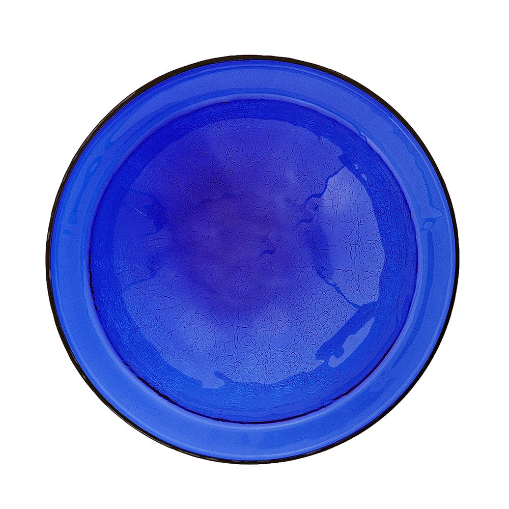Achla Designs Crackle Glass Bowl, 12-in, Cobalt Blue