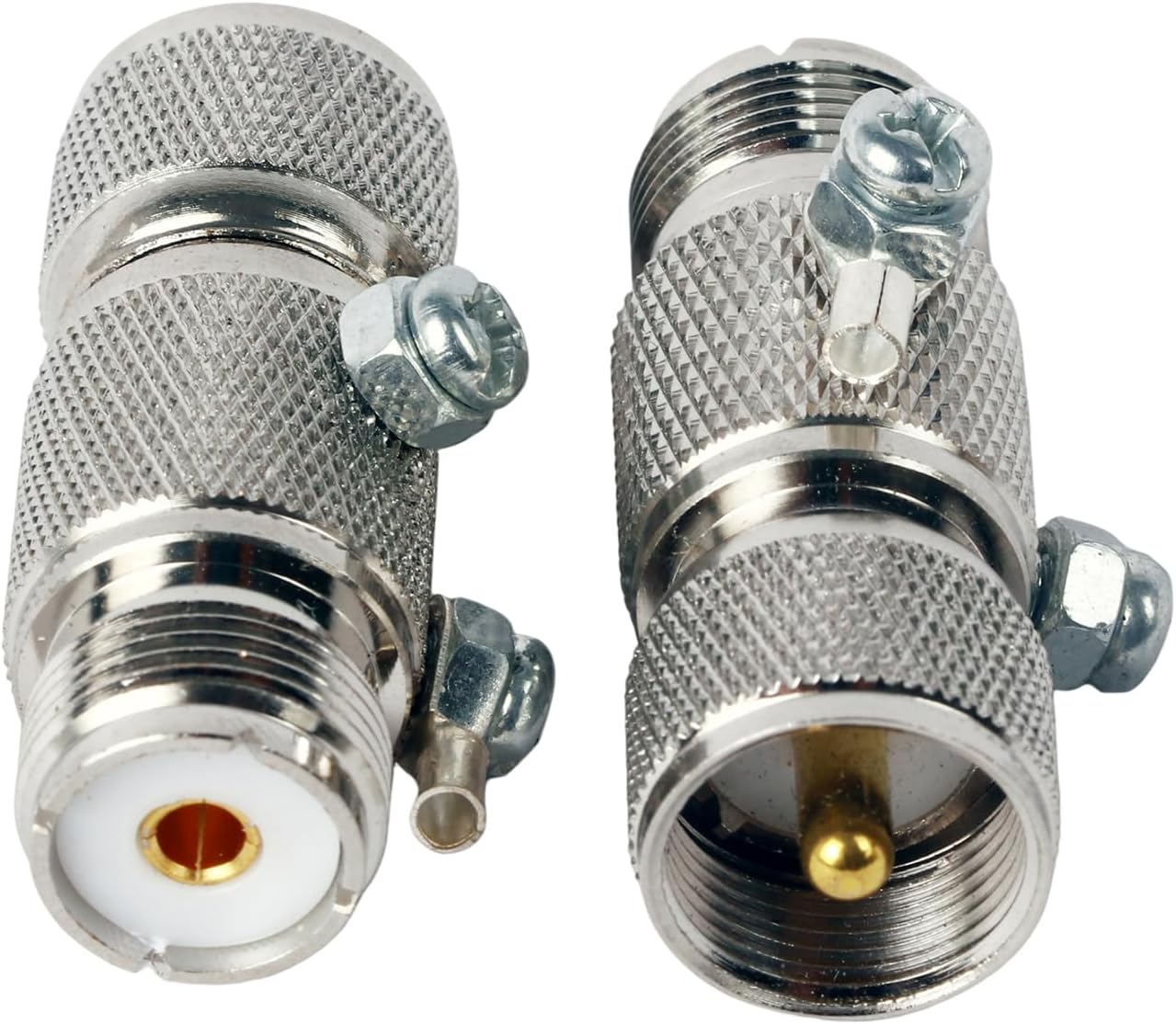 2Packs UHF Lightning Arrestor PL259 Plug to SO239 Socket Bulkhead UHF Male to Female for CB Ham Base Antennas