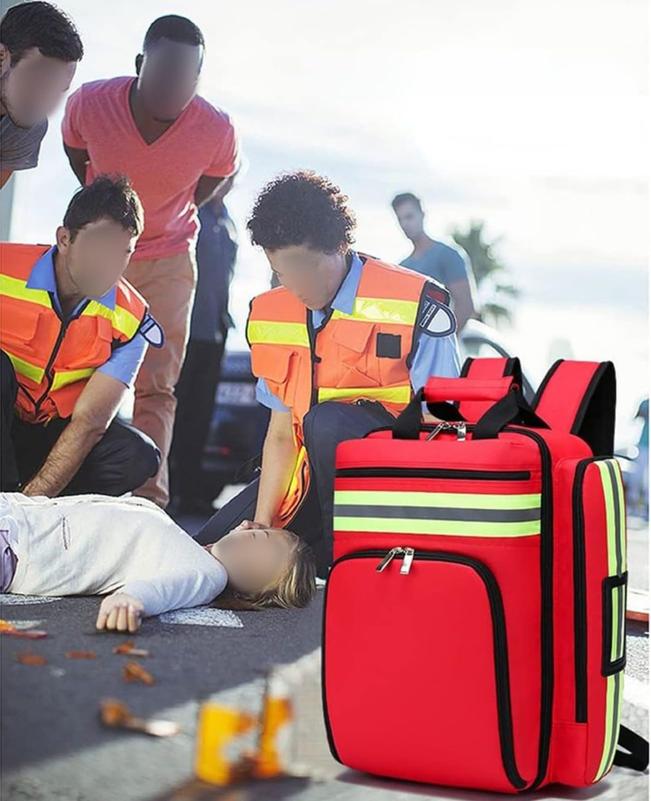 Sacchetto Di Primo Soccorso,Borsa Da Medico, Zaino Medico Di Emergenza Vuoto Per Trauma, Zaino Infermiere Domiciliare Con Riflettente, Borsa Paramedica Di Viaggio