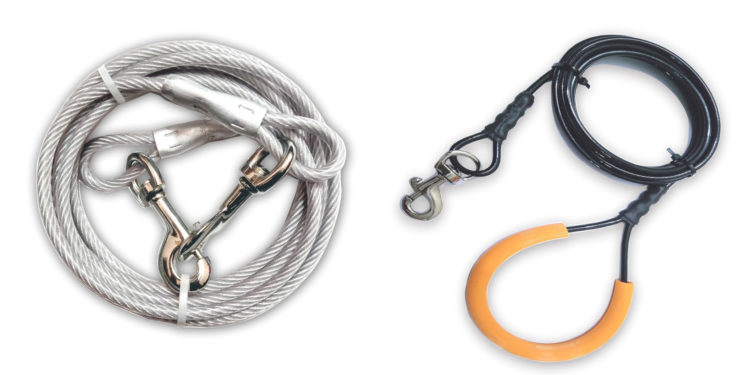 1X Dubidu Venyl Covered Heavy Duty Tie Out Cable+ 1 X Cable Leash For Dogs - Tangle-Free & Weather Resistant Comes In 6 Feet To 30 Feet Long For Maximum Freedom! (6.5Ft X2Ps) (B0CBHSWVVM) Amazon Price History, Amazon Price Tracker