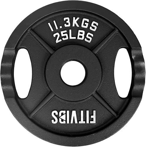 Miniatura 3 de Signature Fitness Olympic - Placa de pesas de hierro fundido de 2 pulgadas para entrenamiento de fuerza y levantamiento de pesas, varios tamaños