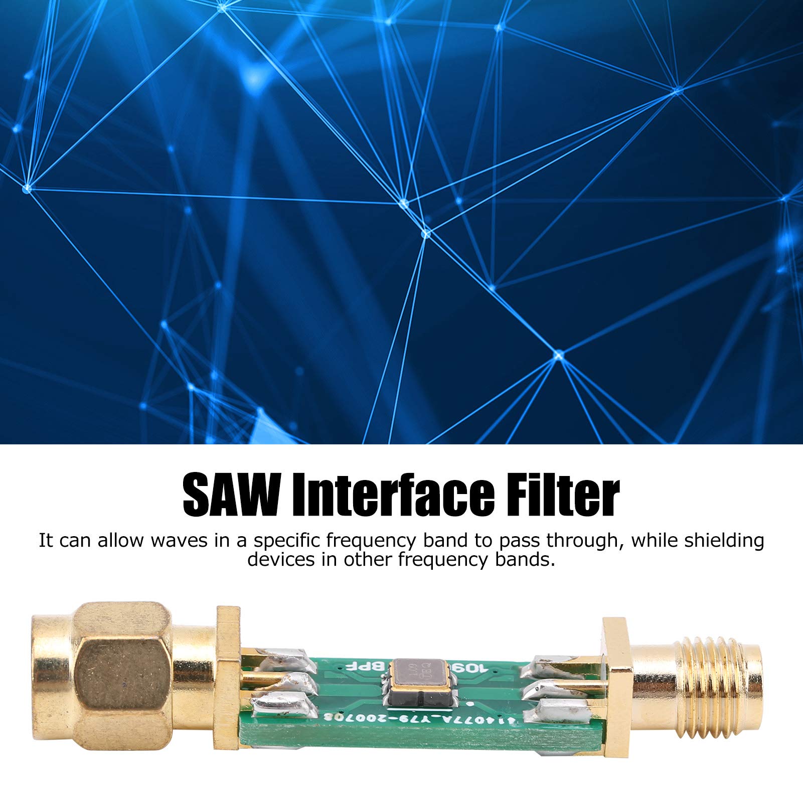 Filtro de Paso de Banda PCB de 1090 MHz de Tamaño Pequeño, Amplio Rango de Aplicación con Antiinterferencias, Fácil de Usar
