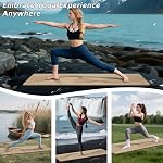 ILILI Tapis de yoga, 72x25×0,3 pouce(183cmx63cmx8mm), TPE Tapis d'exercice, résistant aux déchirures, tapis de fitness de yoga avec sangle de transport, idéal pour le yoga, Pilates, séances d'entraînement à domicile, étirement & Toutes les routines de fitness