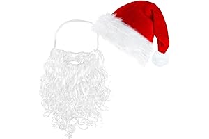 Christmas in July Hats: Santa Hats and Beard for Adults