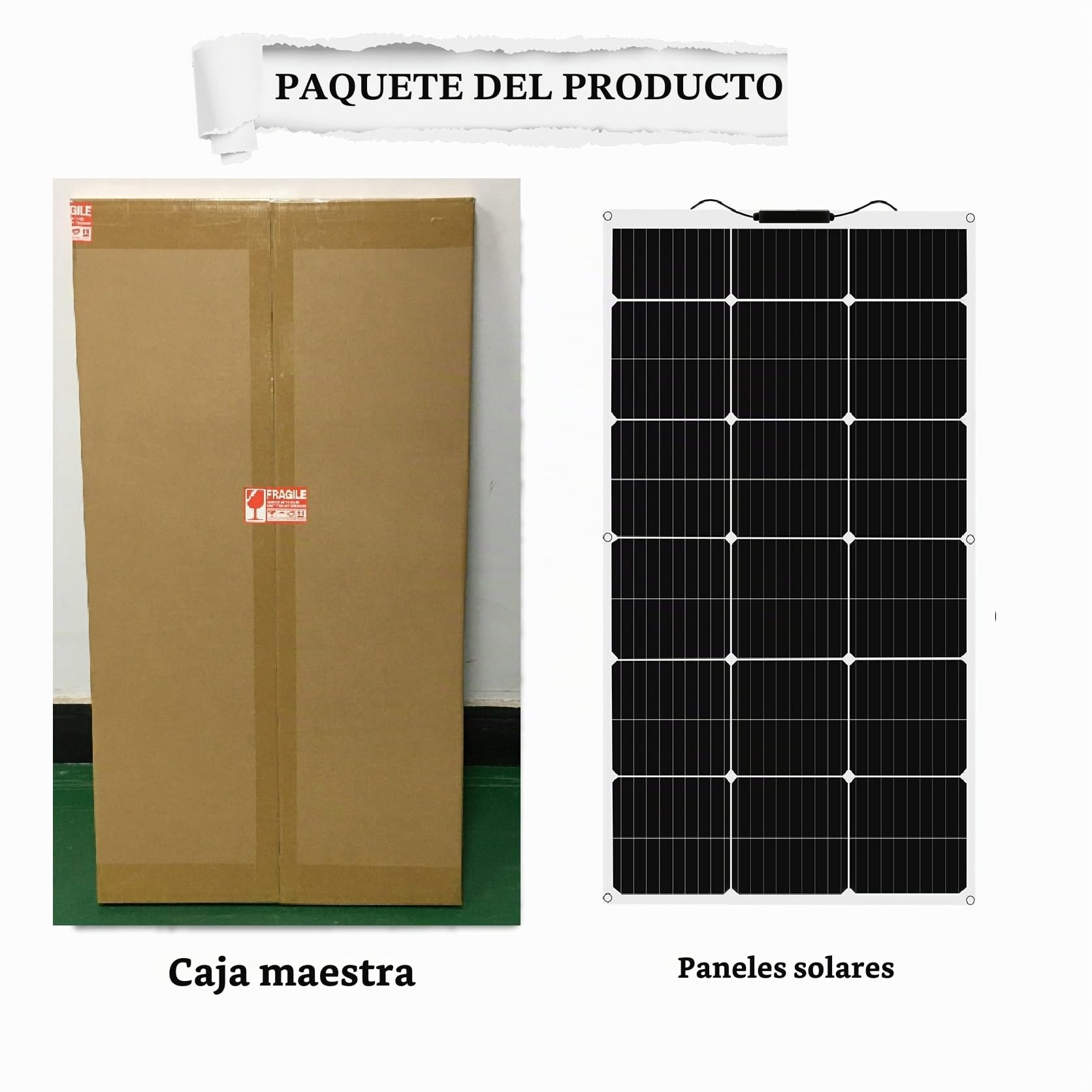 Panel Solar 100W 12V Panel Solar Monocristalino Flexible Ultra Ligero Ultra Delgado Impermeable Cargador Solar para Autocaravana, Techo, Caravana, Barco y Superficies Desparejas(1 * 100W)