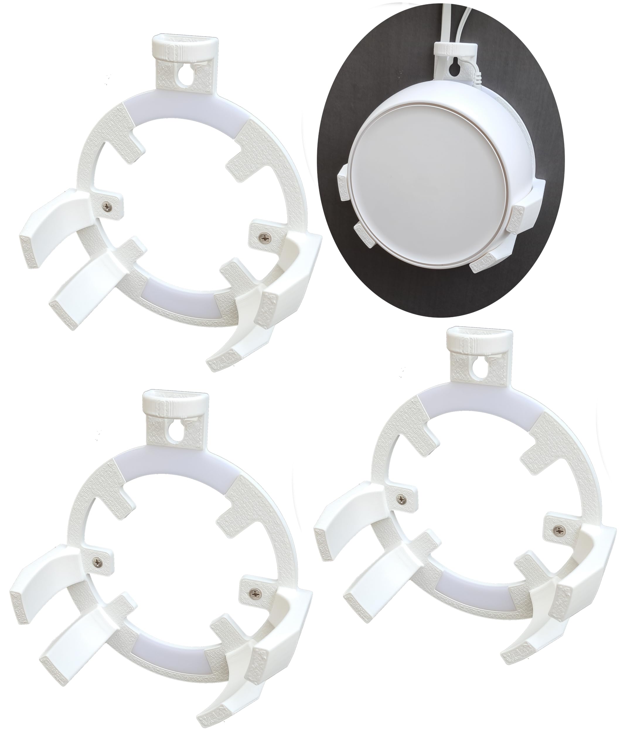 Wall Mount Bracket Holder for TP Link Deco BE25 Mesh WiFi Router, Space Saving Design, Cable Routing, LED Status: Pack of 3-image-7
